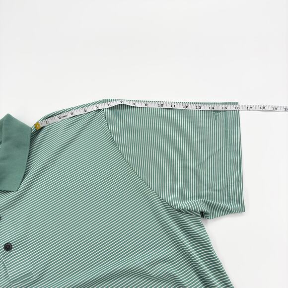 Grand Slam Performance Polo XXL Green Striped Short Sleeve Shirt Pre-Owned - Picture 4 of 6